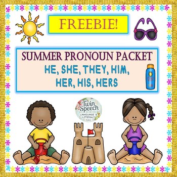 Freebie Summer Pronouns He She They Him Her His Hers Tpt