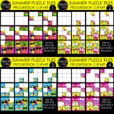 Summer Puzzle Clipart Tile Progressions