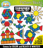 Summer Puzzle Pattern Blocks Clipart {Zip-A-Dee-Doo-Dah Designs}