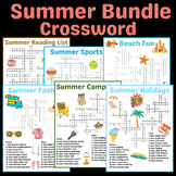 Summer Puzzles (BUNDLE!) Word Search, Crossword Puzzle Act