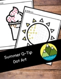 Summer Q-tip Dot Art Painting Printable Templates for Visu