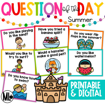 Summer Question of the Day by GlueSticks and Crayons by Michelle Lanning