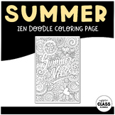 Summer Quote Coloring Page | Zen Doodle Mindfulness | End 