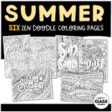 Summer Quotes Coloring Pages | Zen Doodle | End of the Yea