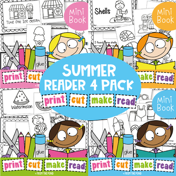 Preview of Summer Reader 4 Pack {Printable Emergent Readers}