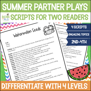 Preview of Summer Partner Plays - differentiated scripts for two readers