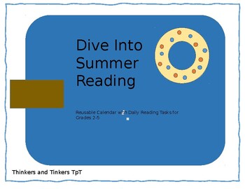 Preview of Summer Reading Activities Calendar