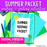Summer Reading and Summer Writing Packet for Middle School