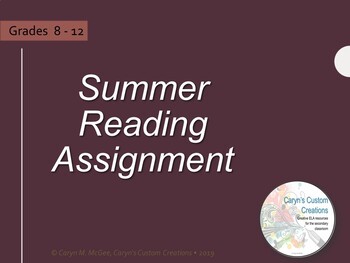 summer reading assignment answers