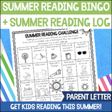 Summer Reading BINGO Challenge Choice Board + Reading Log 