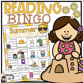 Summer Reading Bingo Challenge by A Teacher and her Cat | TPT