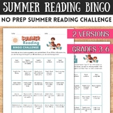 Summer Reading Bingo Challenge EOY Activity Reading Log EL