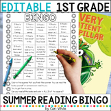 Summer Reading Bingo for First Grade Editable Printable Ch