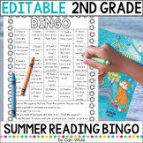 Summer Reading Bingo for Second Grade Editable Printable C