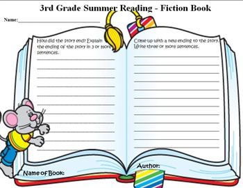 book report grade 3 pdf