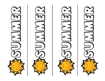 summer reading printable bookmarks color bw by justlottie tpt