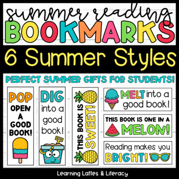 Preview of Summer Reading Bookmarks End of Year Student Bookmarks May June Student Gifts
