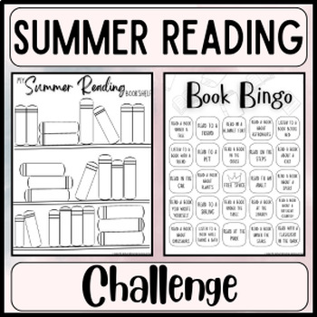 Preview of Summer Reading Challenge | Bingo | Scavenger Hunt | Bookmarks | Summer Packet