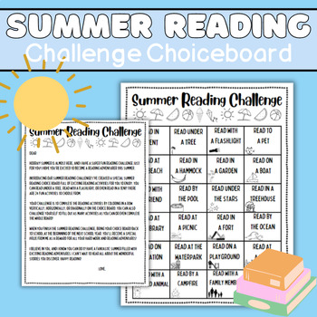 Preview of Summer Reading Challenge Choiceboard Summer Reading Bingo