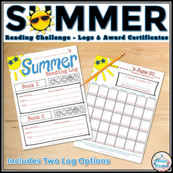 Preview of Summer Reading Challenge Includes Book and Minute Logs plus Award Certificates