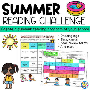 Preview of Summer Reading Challenge | Reading Logs | Grades K-5