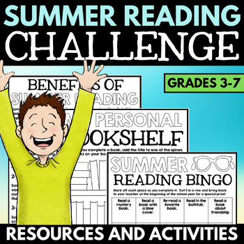 Preview of Summer Reading Challenge - Reading Logs and Calendar - Activities - Projects