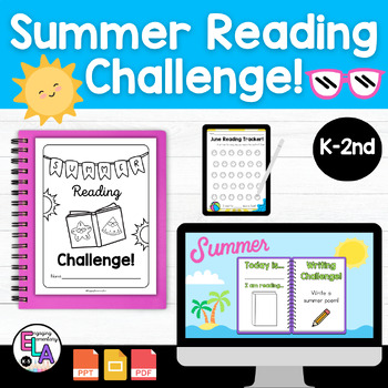 Preview of Summer Reading Challenge! Summer Reading Tracker | Log | Printables | Bookmarks