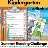 Summer Reading Challenge for kindergarten with book list E