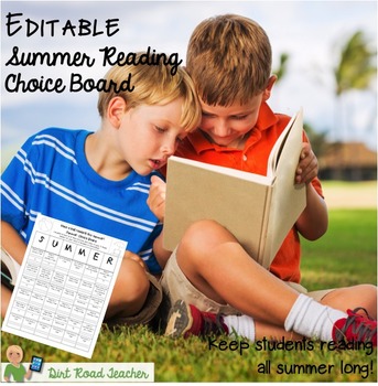 Preview of Summer Reading Choice Board FREEBIE