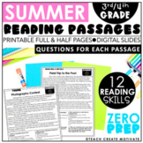 Summer Reading Comprehension - 3rd & 4th Grade Reading Pas