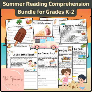 Preview of Summer Reading Comprehension Bundle for Grades K-2
