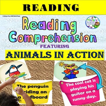 Preview of Summer Reading Comprehension Learning Center : Animals in Action