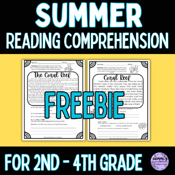 Preview of Summer Reading Comprehension - Narrative Fiction & Informational FREEBIE