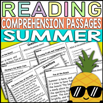 Preview of Summer Reading Comprehension Passage With Questions