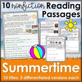 Summer Reading Comprehension Passages