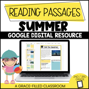 Preview of Summer Reading Comprehension Passages DIGITAL ONLY