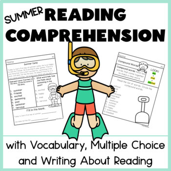 Preview of Summer Reading Comprehension Passages and Questions for 1st and 2nd Grade