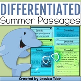 Summer Reading Comprehension - Differentiated Passages and