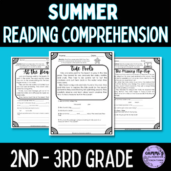 Summer Reading Comprehension Passages for 3rd Grade | TPT