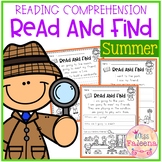 Summer Reading Comprehension - Read and Find