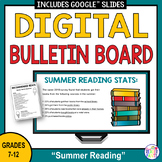 Summer Reading Digital Bulletin Board - Benefits of Summer