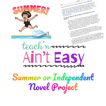 Preview of Summer Reading/Independent Reading Projects, Grades 5-12, Digital Project, CCSS