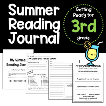 Summer Reading Journal Getting Ready For 3rd Grade Tpt