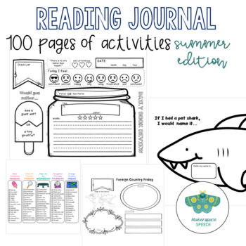 Preview of Summer Reading Journal: No Print Printer Friendly