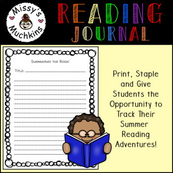 Summer Reading Journal - Teacher Friendly EASY Prep - Print, Staple, GO!