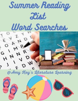 Preview of Summer Reading List Word Searches, End of Year Activity, Classic Literature