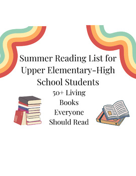 Preview of Summer Reading List for Upper Elementary through High School Students