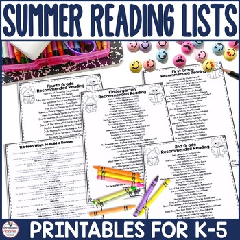 Preview of Summer Reading Lists for Grades K through 5