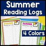 Summer Reading Log for Students (4 Colors) Use for a Summe