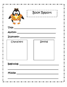 summer reading book report